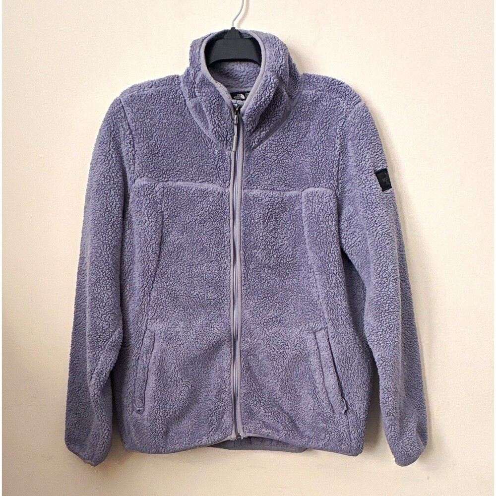 The North Face Women’s Gray Full Zip Fleece Jacket Size Large Logo Short F17